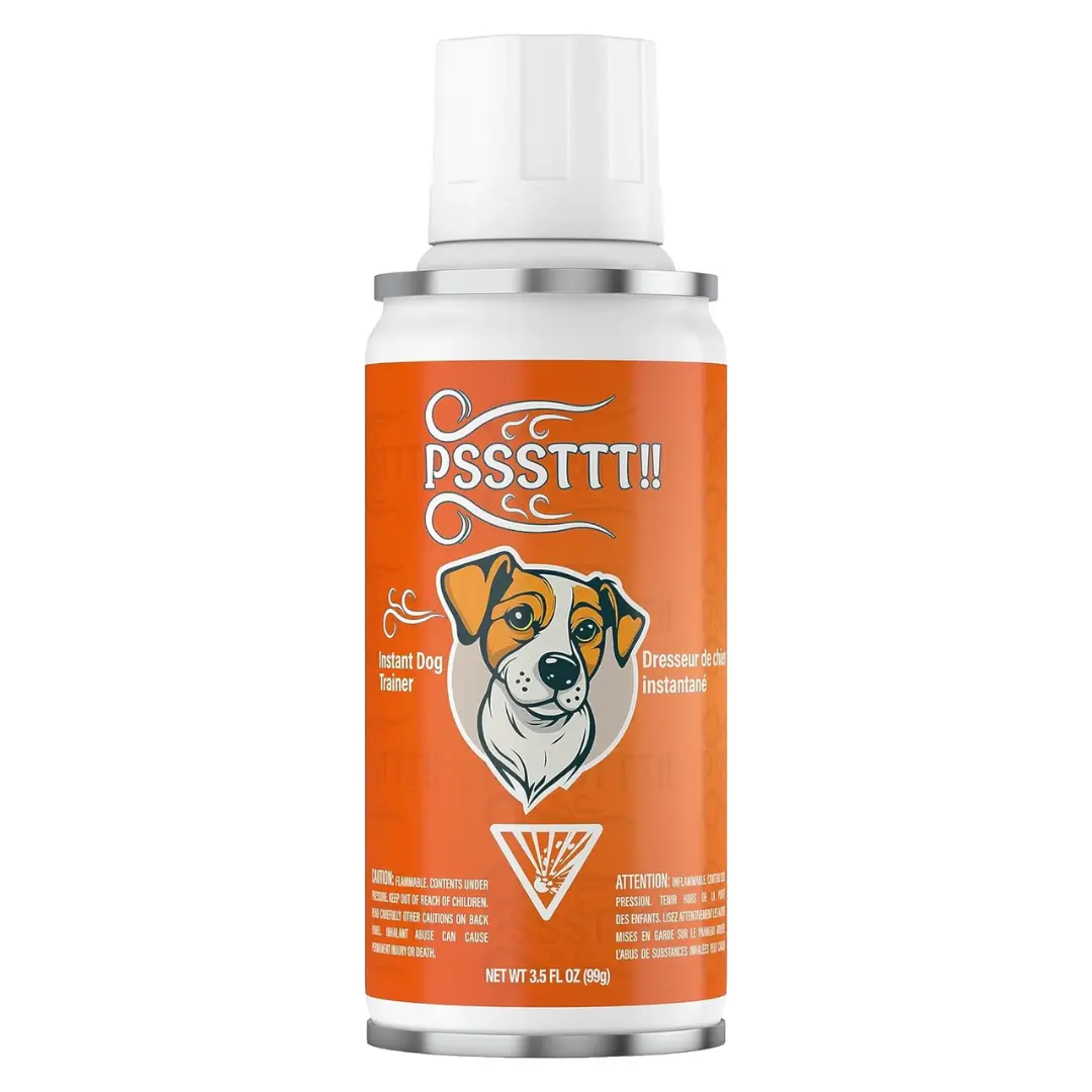 PSSSTTT!! - Air Spray/Horn Behavior Training for Dogs - 99ml | Portable Dog Training Hissing Spray – Control Barking, Jumping, Nipping, Chewing & Unwanted Behavior - Harmless & Chemical Free Pet Training Aid - Indoor & Outdoor Use