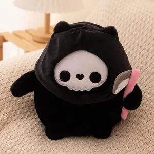 Cute Halloween Presents Plushies Cat Cosplay Death Doctor Witch Soft Toys Kawaii Black Cats Stuffed Plush Toy Party Decor
