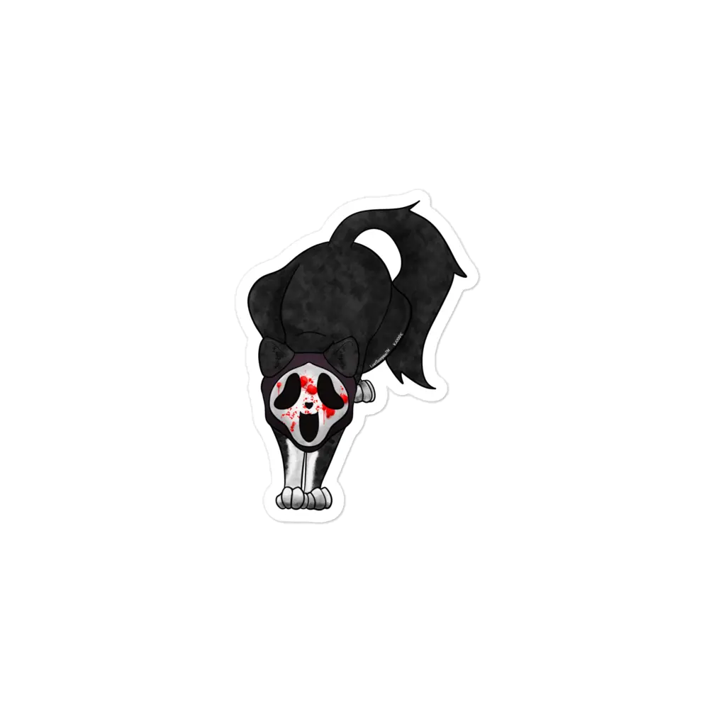 LostScorpion 'Ghostface Kitty by KAXXPE' Vinyl Sticker Decor Decorative