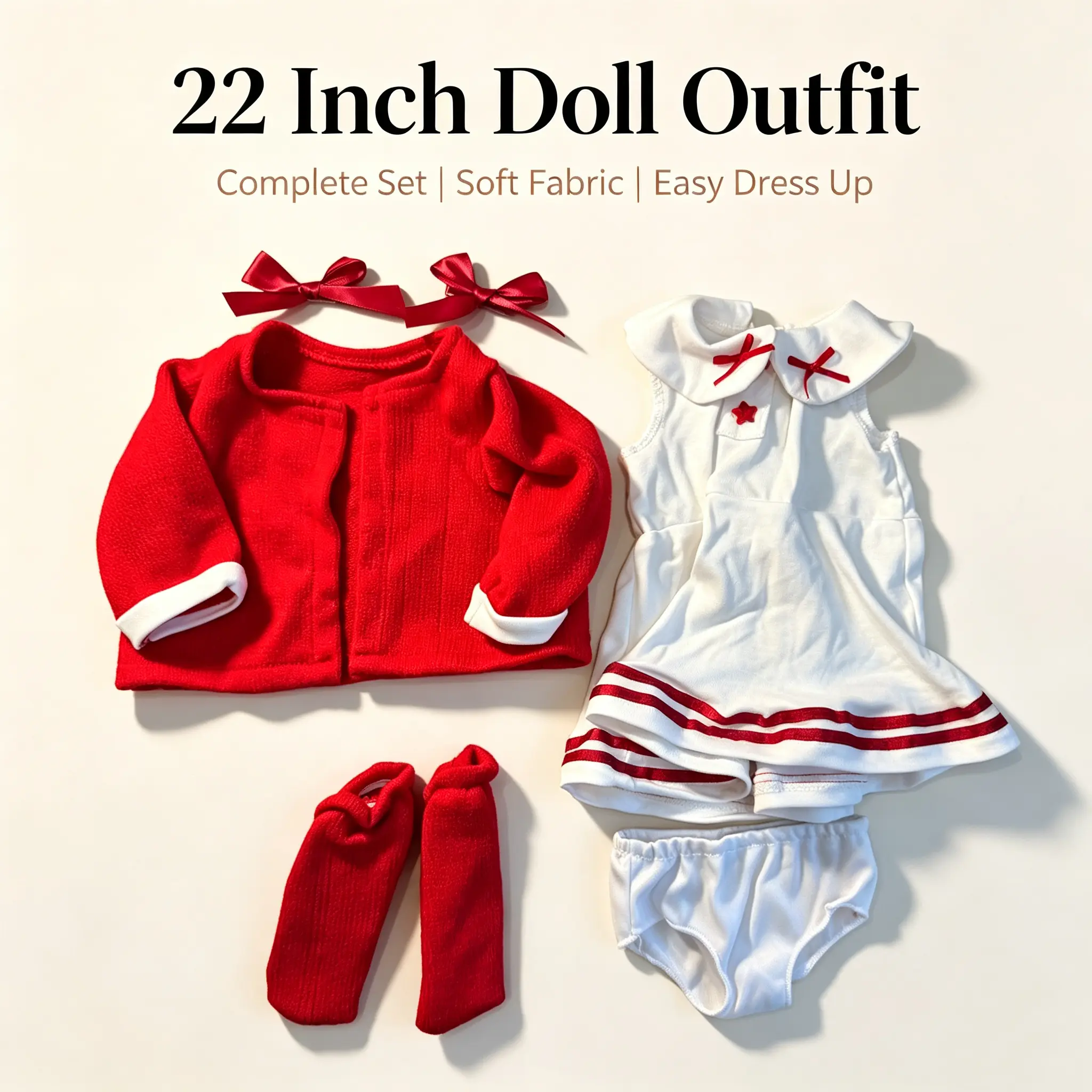 17-22 Inch Reborn Doll Clothes and Accessories Set with  Fashion Dresses Gowns Ideal for doll dress-up and pretend play,Best Role Playing Toy,Clothes For Dolls,Kids’ Birthday & Girls Christmas Gift