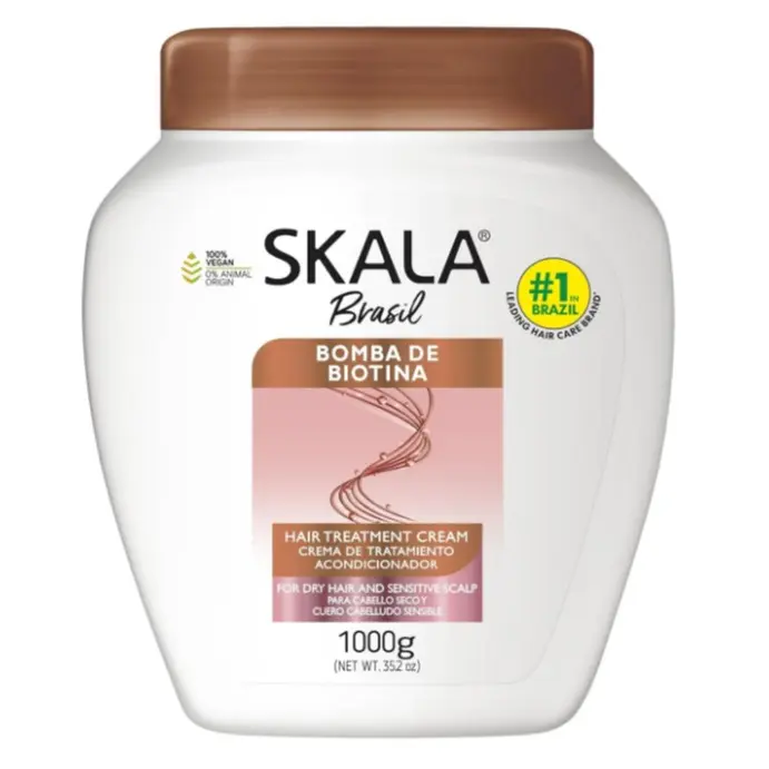 Skala Biotin Bomba 2-in-1 Nourishing Treatment Cream, Anti-Hair Loss Formula with Salicylic Acid for All Hair Types, 35.2 oz