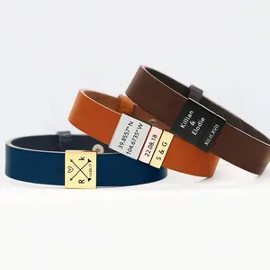 Custom Personalized Engraved Bracelet, Customizable with Names, Dates, Coordinates for Family, Couples, and Friends