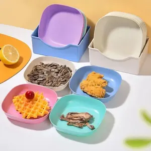 Bone Dish Set, 11pcs/set Including Sauce Dish & Holder, Snack Plate, Fruit Plate, Dessert Plate, Kitchen Accessories, Salad Plates Set