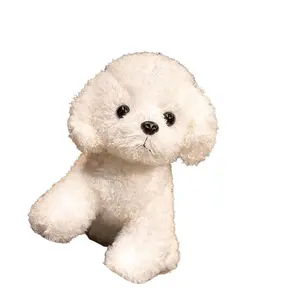Realistic Teddy Dog Plush Toy, Cute Soft Multicolor Sitting Pet Dog, Perfect Gift for Adopted Pets Friends Birthday Holiday