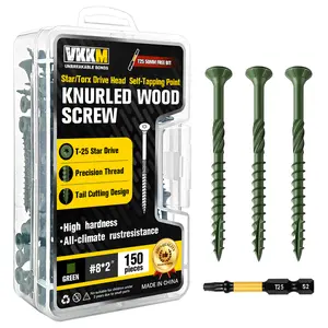 Green Screws Rust-Proof Coating Plastic Case Set Furniture Repair Cabinet Install Electronics Shelving Auto Toy DIY
