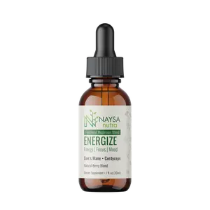 Naysa Nutra Energize Mushroom Extract Drops - Natural Berry Flavored Supplement - 1fl oz - Healthcare, Dietary