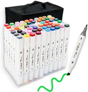 ArtBeek 60 Colors Alcohol Markers for Adult Coloring