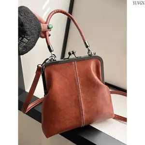 Women's Retro Crochet Mini Shoulder Bag - Handwoven Crossbody Bag with Adjustable Strap, Classic Versatile Satchel Purses for Daily Casual, Sports & Outdoor Everyday Purse Use