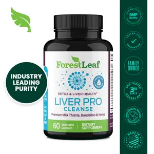 Forest Leaf Liver Detox Cleanse - Fatty Liver Support with Milk Thistle, Dandelion Root Extract & Herbs - Prohepatic Liver Support Supplement