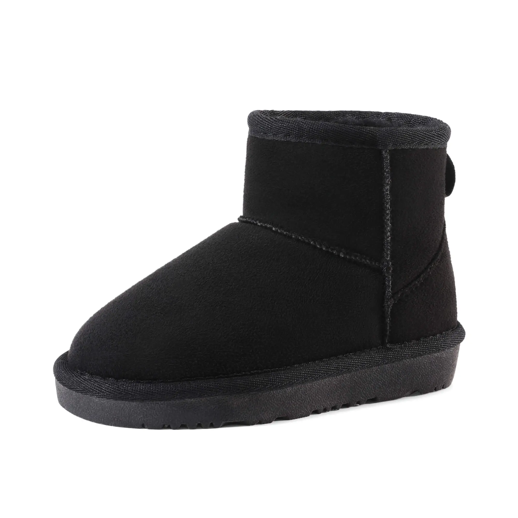 Dream Pairs [FuzzyClassic] Kid's Low Boot Faux Fur-Lined Snow Boots