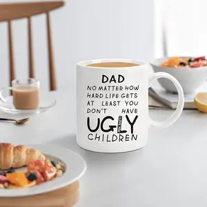 Fathers Day Dad Gifts from Daughter Son Wife 11oz Funny Coffee Mug for Dad Unique Birthday Gifts for Father Husband Men Hime