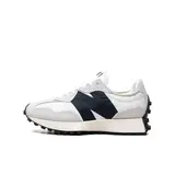 NEW BALANCE Women's 327 Sea Salt Black Casual Athletic Sneakers - Lightweight Suede & Nylon Modern Vintage Rubber-Soled Shoes, Synthetic Mesh Upper Lets Feet Breathe, Flared Midsole, Bold Logo Women's Shoes for Walking, Everyday Wear