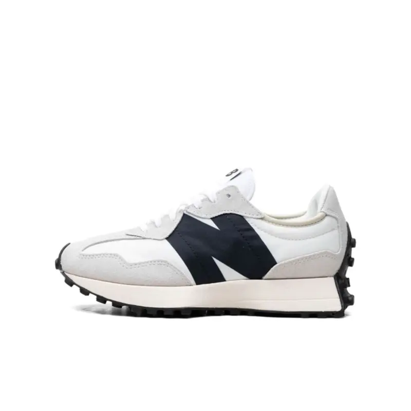 NEW BALANCE Women's 327 Sea Salt Black Sneakers, Lightweight Suede and Nylon Lifestyle Athletic Shoes, Rubber, Women's Shoes, Sporty Chic, Ladies Sneakers, Modern
