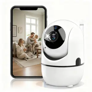 1080P Smart Security Camera,355°PTZ Cam,IR Night Vision,Two-Way Talk,Auto Tracking,White Security Camera,Indoor Outdoor Security Camera,IP Camera,Wall CCTV,Camera Systems,24/7 Recording Store/Warehouse/Factory/Home