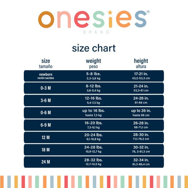 Onesies Brand Baby Boys' Long Sleeve Union Suit, 4-pack