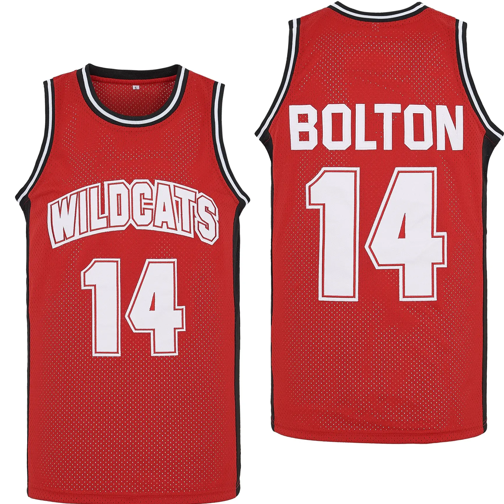 Men's Sports Jersey, Classic Red Embroidered Bolton #14 Danforth #8 Personalized Basketball Tank Top, Sleeveless Breathable Mesh for Summer Training, Jersey Tops, Personalized Jersey
