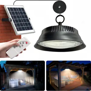Solar Powered Yard Light with Remote Control & Timer, Adjustable Brightness Levels, Ideal for Solar Garden Lights, Gardens Fences Outdoor Security Lighting
