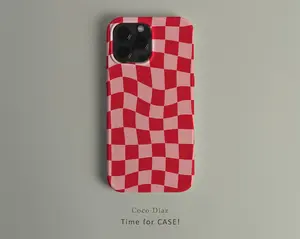 iPhone 17 Case,iPhone 15 Case, iPhone 15 Pro Case, iPhone 14 Pro Max Case, Red Checkerboard iPhone 13 12 11 Pro Max 12 Mini X 12 Pro Case