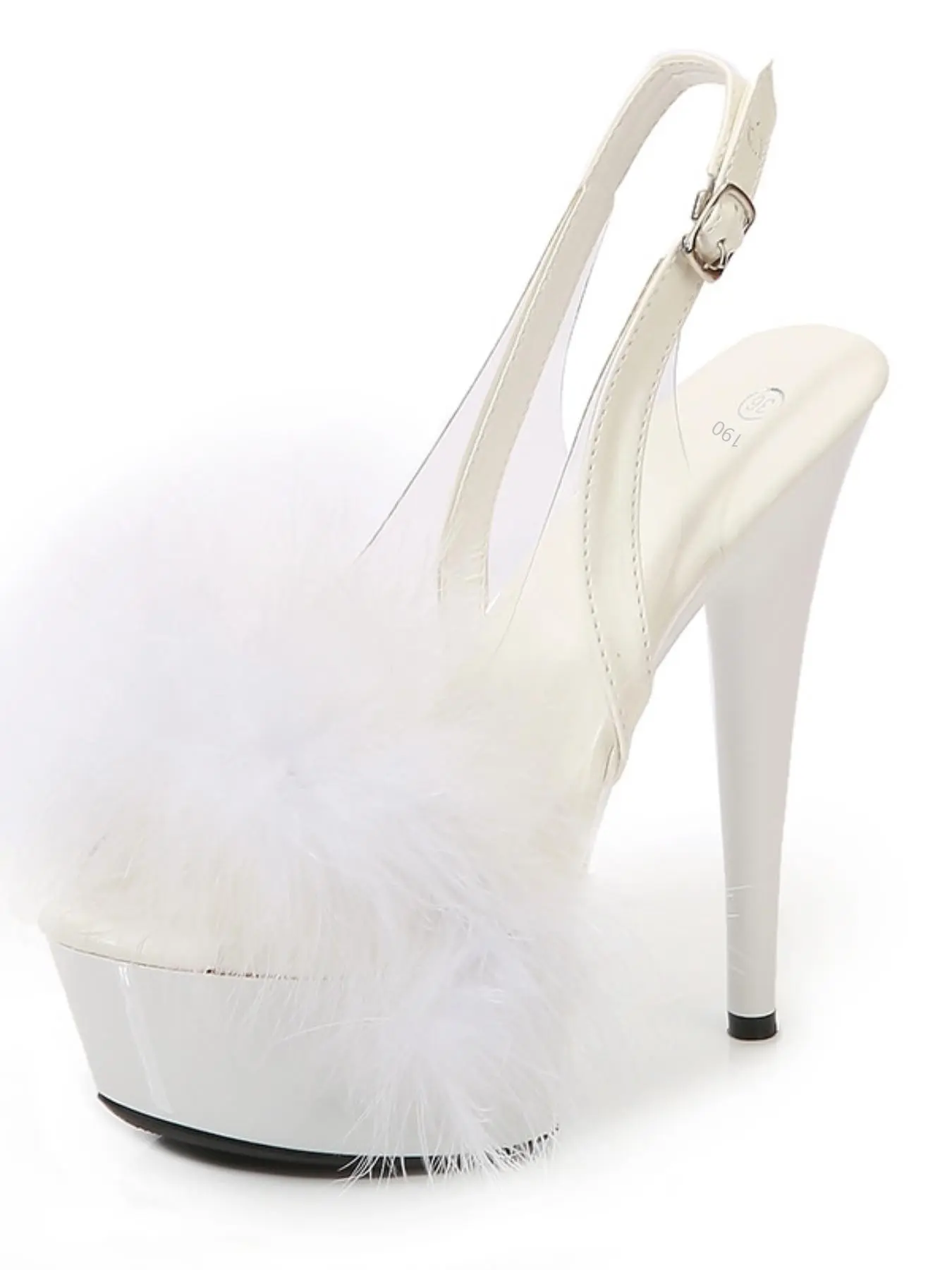 Women's High Heels 15cm Stiletto Shoes, Fancy Sandals, PU Leather, Rubber, Fashionable & Comfortable Design, Elegant Party Shoes, Perfect for Party Wear, Daily Use, Stylish Footwear