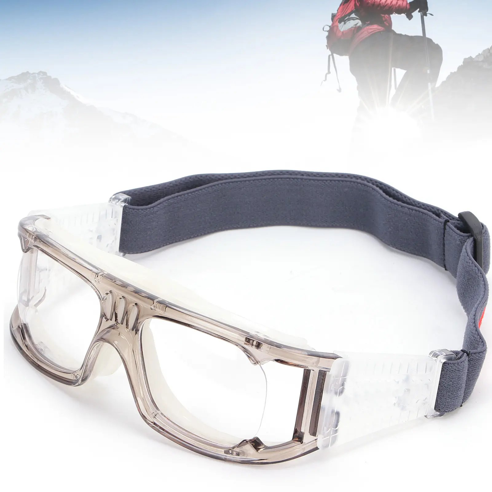 Football Protective Sports Goggles - UV400 Ultraviolet-Proof, Impact-Resistant, Scratch-Resistant, Gray with Red Night Vision - Modern, Ultra-Safe Sports Eyewear, Modern Sports Eyewear fashion edgy fog anti-fog high-definition lens mx anti-glare polarized
