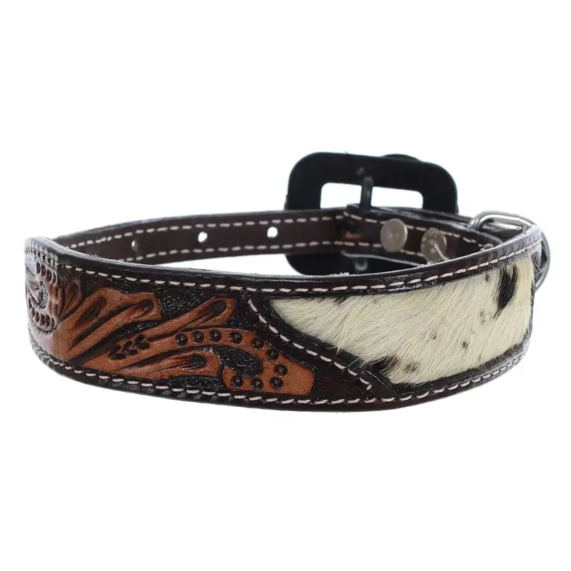 Cowhide and Tool Leather Dog Collar,dog accessories