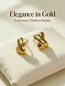 Women’s Hypoallergenic Stainless Steel Earrings, Low Allergy Nickel-Free Matte Design, Fashionable Geometric Texture Lightweight Jewelry