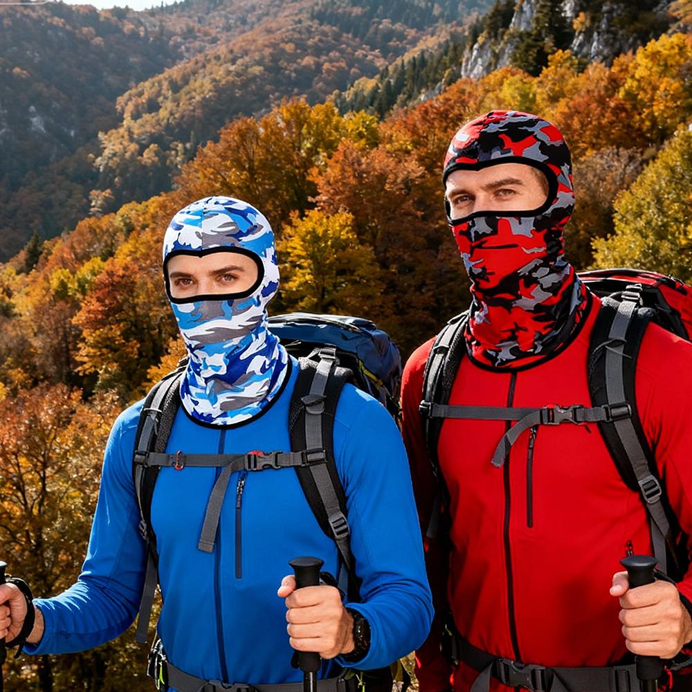  8-Piece Multifunctional Balaclava,Full Face Windproof, Breathable, Sun Protection Full, Sweat-Wicking Ice Silk Camo For Cycling, Running, Outdoor Activities for Both Men and Women