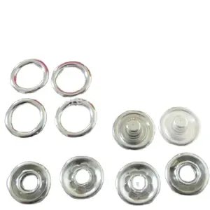 50set / lot About 9.5mm Metal Prong Snap Buttons silver plated buttons garment accessory baby romper buckle scrapbooking