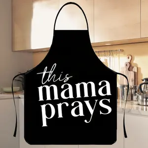 THIS MAMA PRAYS Print Polyester Apron, 1 Count ﻿Mother's Day Gift Apron,Unisex Spanish Word Cooking Apron,Apron for Women,Birthday Present, Gift for Daughter&Mother&Wife&GF