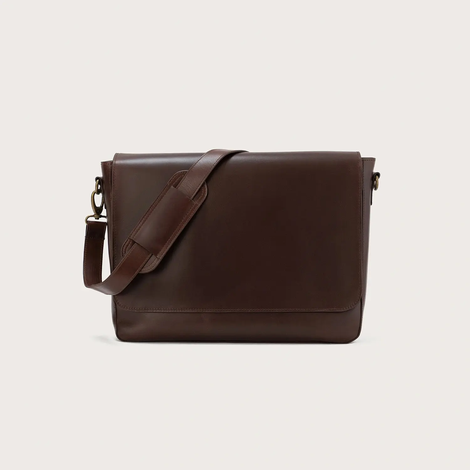 Vintage Brown Leather Messenger Bag