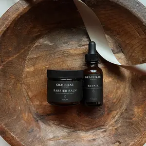 GRACE | RAE SKINCARE Repair and Glow Collection - Barrier Balm and Repair Serum Set - Aloe, Blend