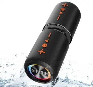 SODLK Waterproof 2 in 1 Portable Splittable Bluetooth Speaker, Magnetic Split Wireless Speaker, Bluetooth V5.3 with 20W Loud Stereo Sound,True Wireless Pairing for Home, Outdoor or Travel
