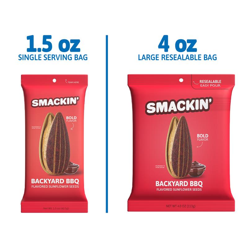 SMACKIN' Sunflower Seeds Sample Pack of 11 Single Serve (1.5 OZ) Low Sodium Snack, Bold Flavors, No Salty Burn