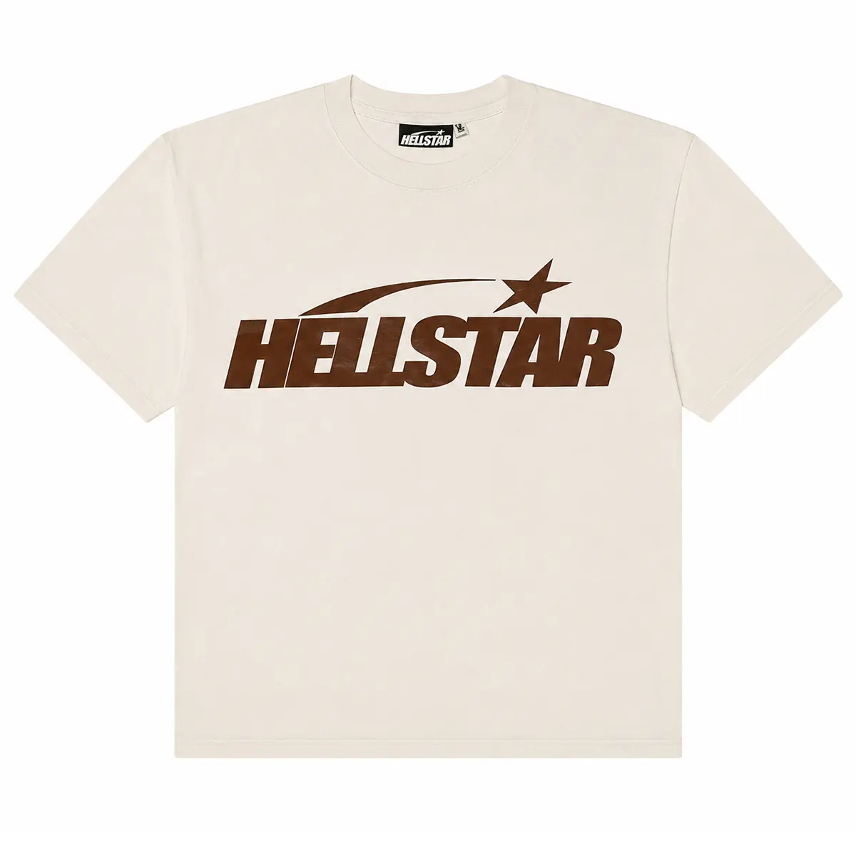(NFC TAG 100% Authentic)  Hellstar Classic T-Shirt - White/Brown