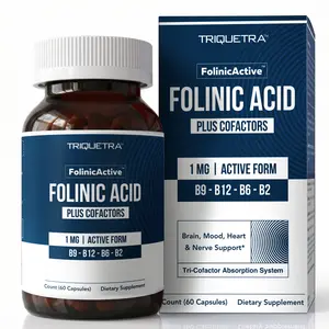 Organic FolinicActive | Folinic Acid Capsules with B12, B6 & B2 Cofactors | Multi-Pathway Active Folate | Non-GMO, Vegan | 60 Capsules (2-Month Supply)