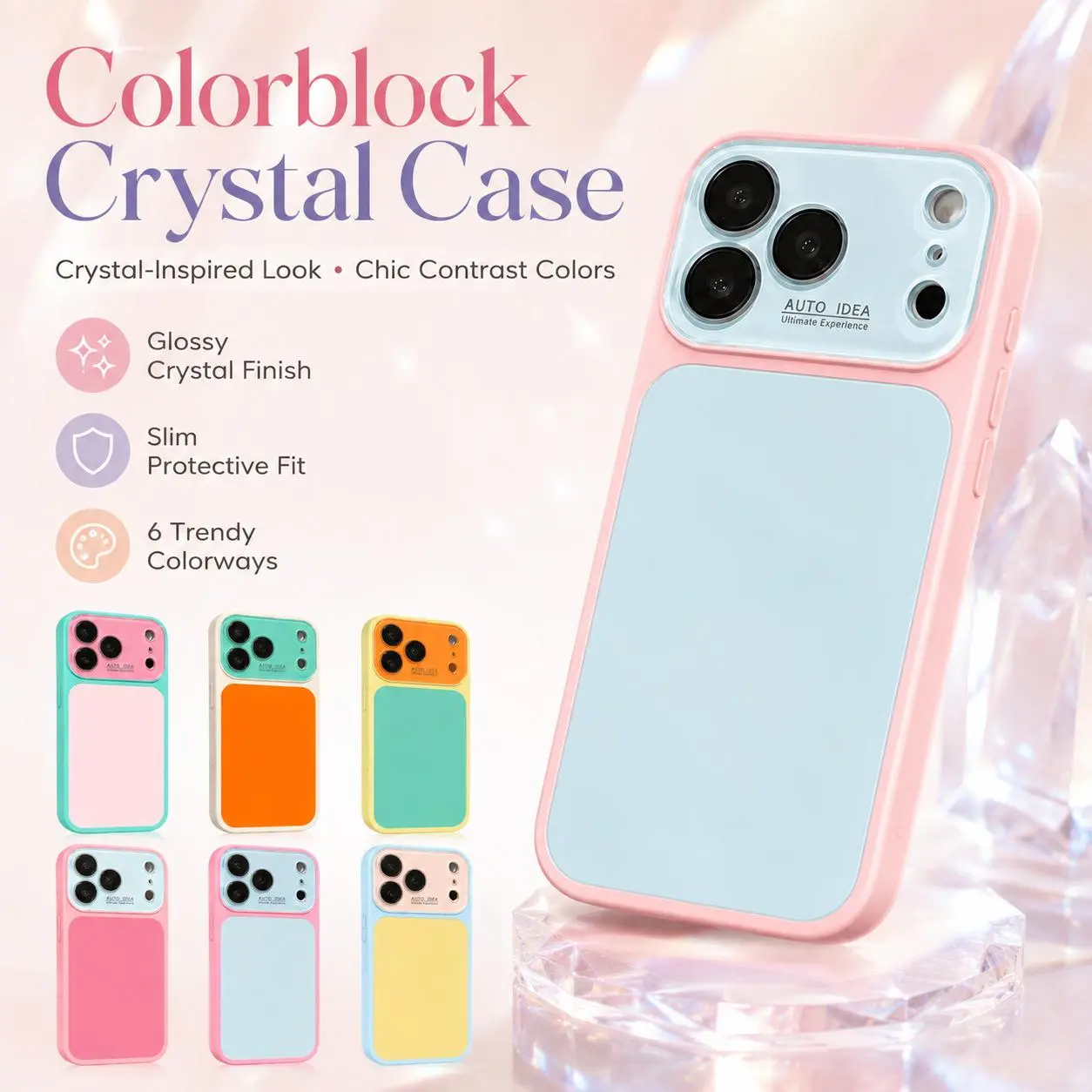 [summervibedopaine] Contrast Color Suitable for iPhone 17 16 15 14 13 Pro Max Phone Case Contra 17 Pro Max Case  No paint peeling off, anti-fall and wear-resistant # SummerWins # DealsForYouDays