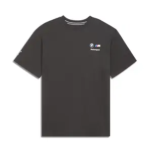 PUMA Mens Bmw M Motorsport Stacked Logo Crew Neck Short Sleeve Casual Tops Casual - Black