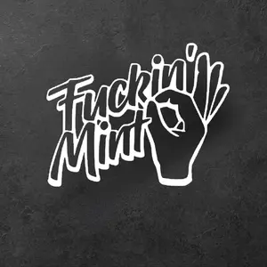 Fuckin Mind Sticker, Bold Street Attitude Hand Gesture Decal, Edgy Graffiti Style Vinyl for Laptop Car Window Water Bottle Cool Gift