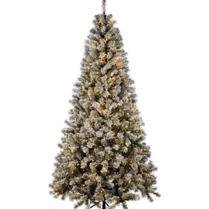 Pre-Lit LED Flocked Monterey Fir Christmas Tree, 7 ft 2000 lights