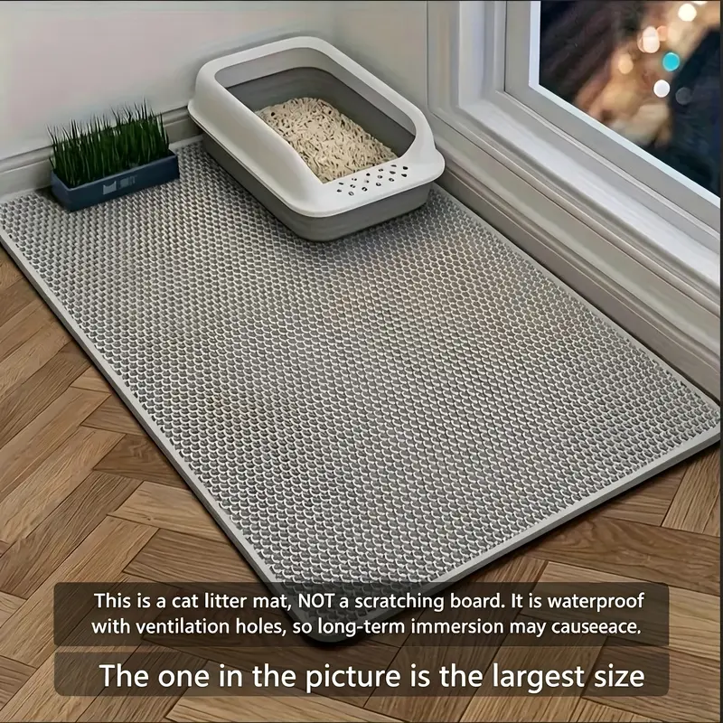 Extra Large Honeycomb Cat Litter Mat Trapper - Floor Protector for Floor Protection, Less Litter Spread