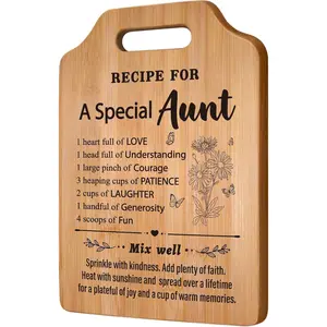 Gifts for Aunt, Birthday Gifts for Aunts from Niece Nephew, Recipe Cutting Board for Aunt, Auntie Gift Ideas, Mothers Day Present for Aunts, Best Auntie Ever