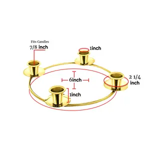 6" dia golden Advent Wreath