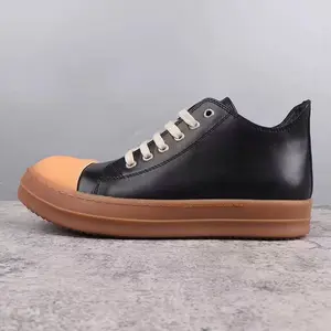 Retro shoes genuine leather wide lace boots Ricks High Top cowhide Shoes  Designer Casual trainers for men and women   Luxury Vintage Trendy Designer Sneakers