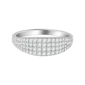 H581 Bblythe Synthetic Moissanite Decorated Fashion Jewelry Ring, Moissanite Decorated Ring