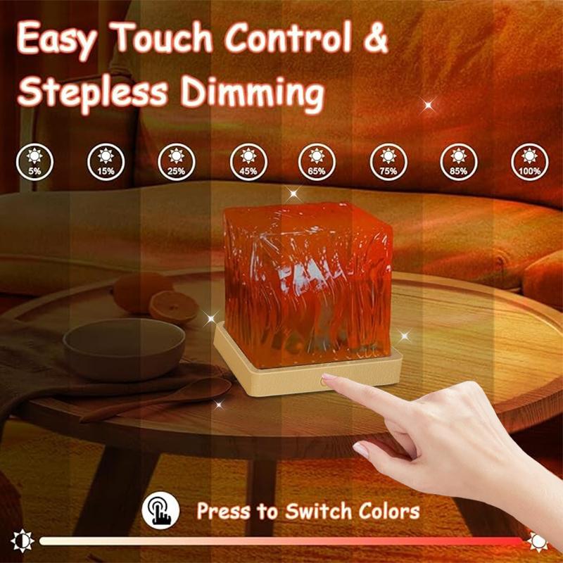 【RGB 16 Color Gradient Water Wave Projection Light with Remote Control】Rotating Water Wave Effect Night Light, USB Charging - Suitable for Office, Bar, and Restaurant Game Room Bedroom Party Atmospheres Light