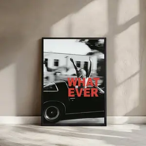 1pc Y2k Fashion Wall Art Picture Black And White Prints Canvas Paintings Posters Stylish And Cool Girl Aesthetic Decor For Living Room,Collage Apartment Teen Room, Dorm Room Decor Gift For Her Unframed Or Framed