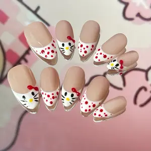 M011, Medium Length Crazy Bee Press-on Nails, Handmade by Nail technicians , Acrylic, Nail Art, Nail Care, Manicure, Daily
