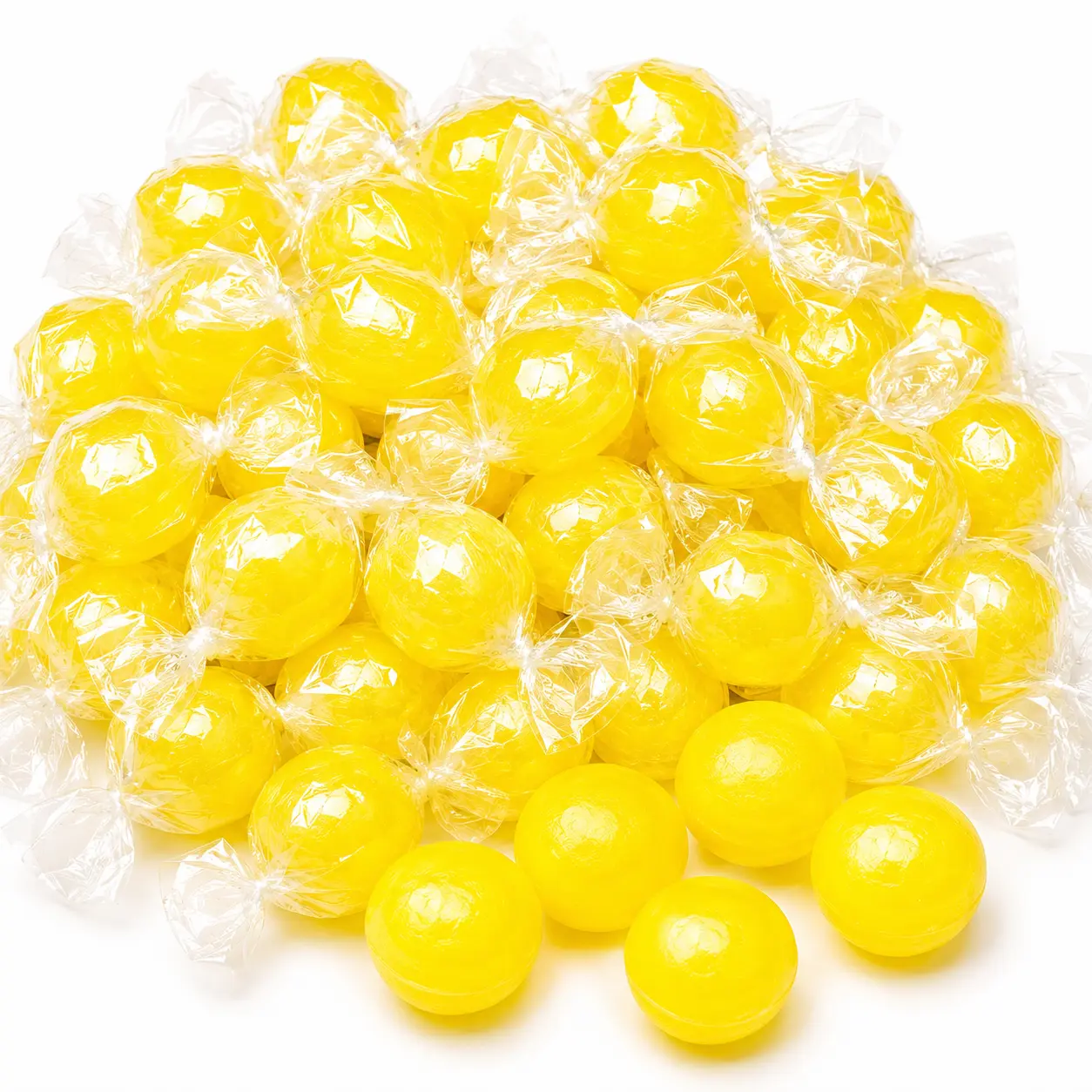 Lemon Drops Hard Candy, 7.05 oz Individually Wrapped Citrus Hard Candy with Lemon Essential Oil Flavor, Bulk Candy for Candy Bowls, Party Favors and Everyday Treats