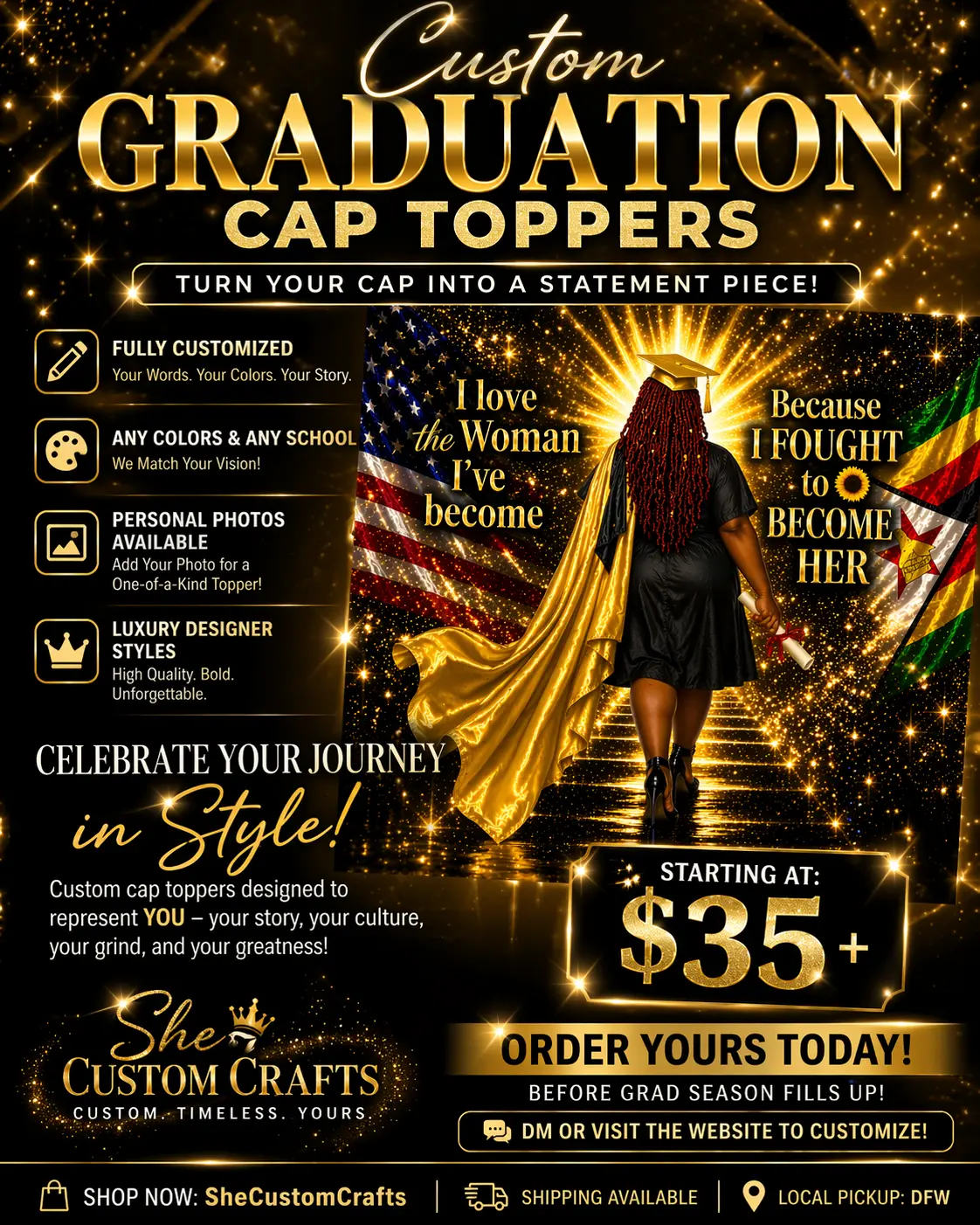 Grad cap Topper