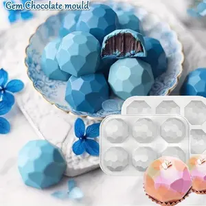 French Mousse Mold Irregular Silicone Mold 1pc 3D Diamond Chocolate Mold - Handmade Silicone Mousse Mould for Cakes And Treats